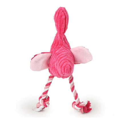 Flamingo Dog Toy, Squeaky Chew Toy for Pets