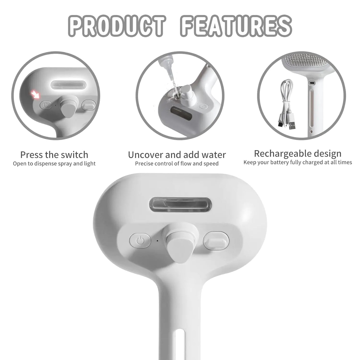 Pet Grooming Mist Brush