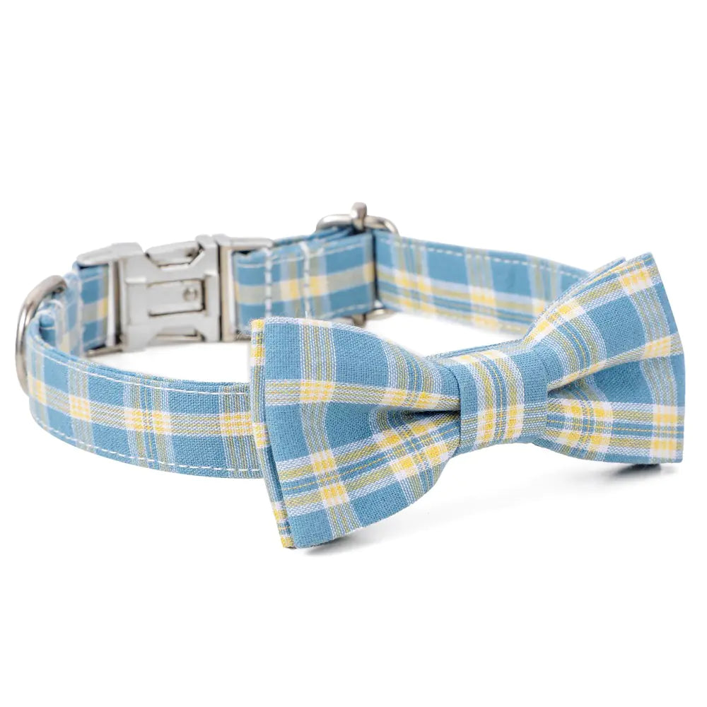 Cotton Bow Tie Buckle Dog Collar