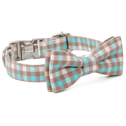 Cotton Bow Tie Buckle Dog Collar
