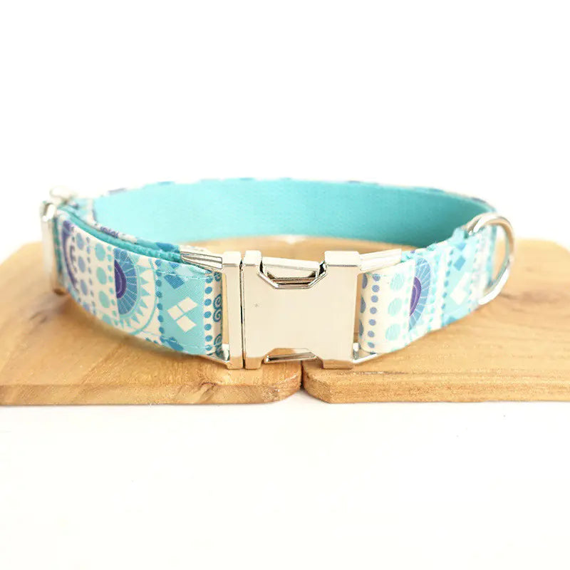 Blue Dye Dog Collar Set