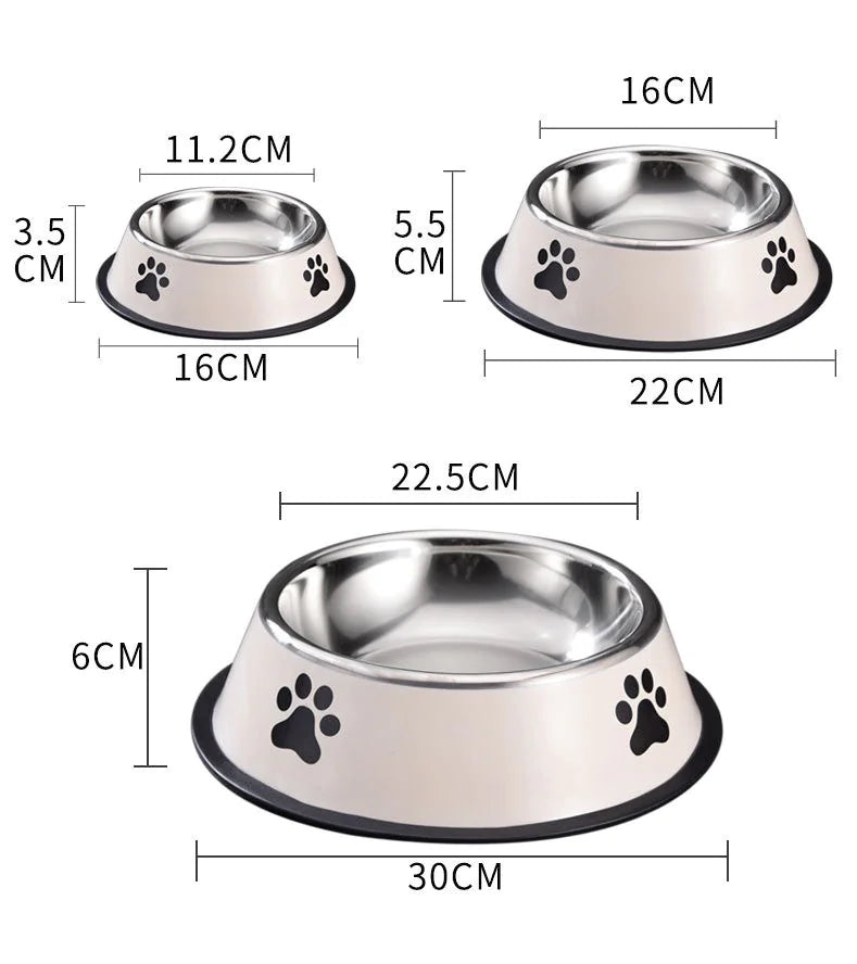 Non-Slip Printed Stainless Steel Pet Bowl