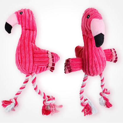 Flamingo Dog Toy, Squeaky Chew Toy for Pets