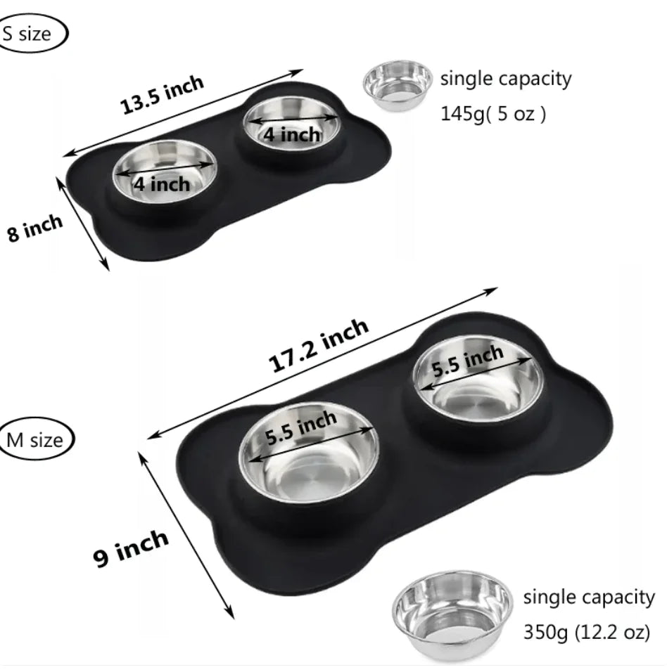 Bone Shaped Silicone Pet Bowl Mat