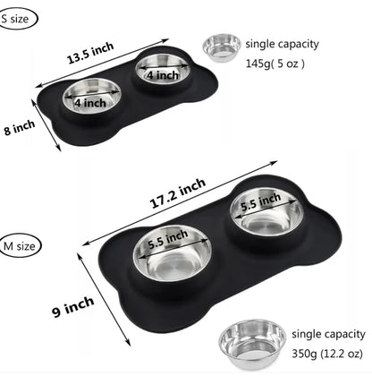 Bone Shaped Silicone Pet Bowl Mat