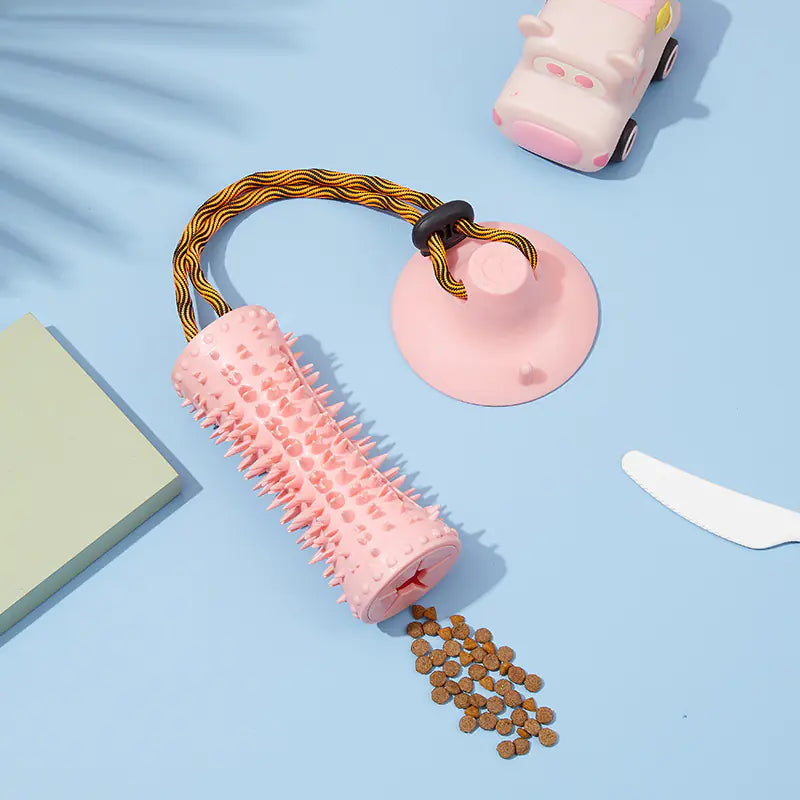 Multifunctional Dog Chew Food Dispenser with Suction Cup