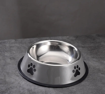 Non-Slip Printed Stainless Steel Pet Bowl