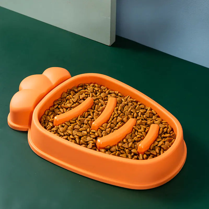 Slow Feed Carrot Dog Bowl