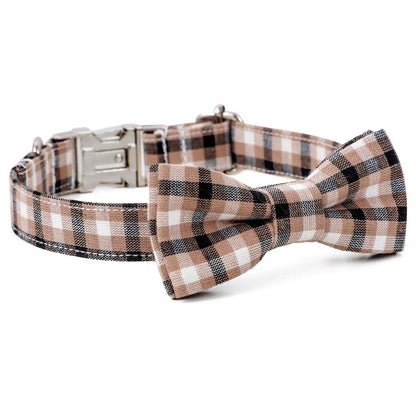 Cotton Bow Tie Buckle Dog Collar
