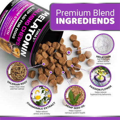 Serenity Dog Calming Melatonin Treats - 170 Chews