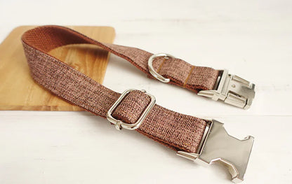 Brown Checkered Dog Collar