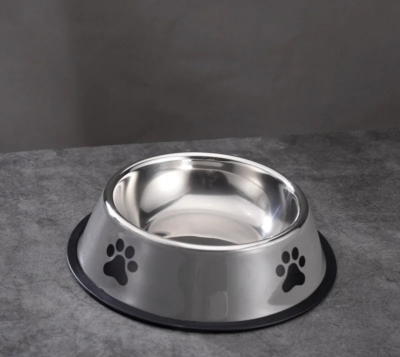 Non-Slip Printed Stainless Steel Pet Bowl