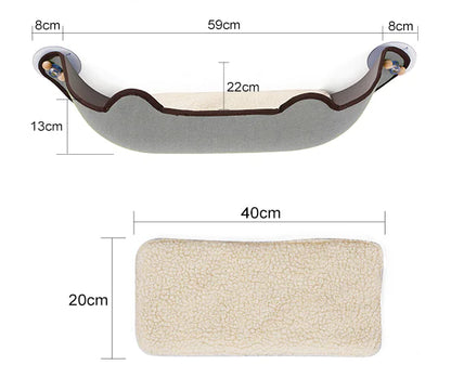 Window Cat Hammock with Strong Suction Cup Bed