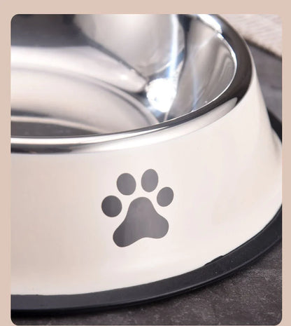 Non-Slip Printed Stainless Steel Pet Bowl
