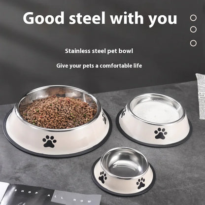 Non-Slip Printed Stainless Steel Pet Bowl