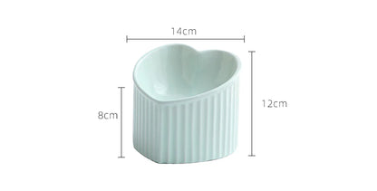 Ceramic Pet Bowl with Slanted Design for Cats