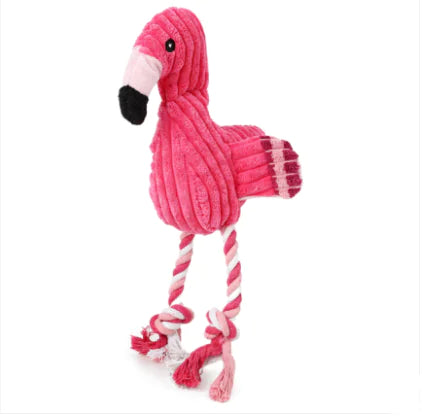 Flamingo Dog Toy, Squeaky Chew Toy for Pets