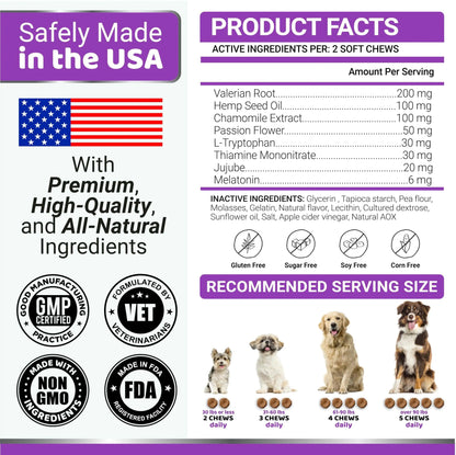 Serenity Dog Calming Melatonin Treats - 170 Chews