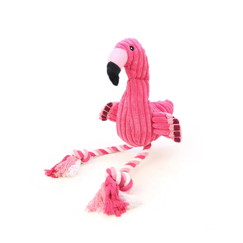 Flamingo Dog Toy, Squeaky Chew Toy for Pets